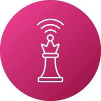 inteligente ajedrez icono estilo vector