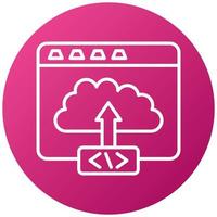Code Deployment Icon Style vector