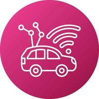 Autonomous Vehicle Icon Style vector