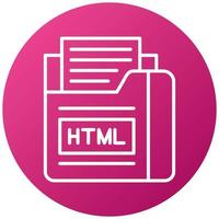 Html File Icon Style vector