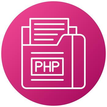 estilo de icono de archivo php vector