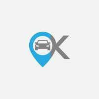 location car speed logo vector