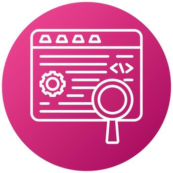 estilo de icono de prueba de código vector