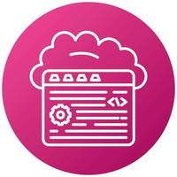 Cloud Coding Icon Style vector
