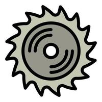 Circular saw disk icon outline vector. Work carpenter vector