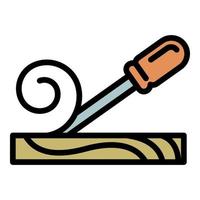 Rasps tool icon outline vector. Wood tool vector