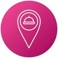 Restaurant Location Icon Style vector