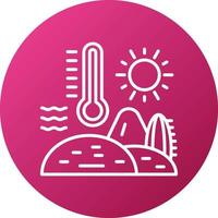 Desert Hot Weather Icon Style vector