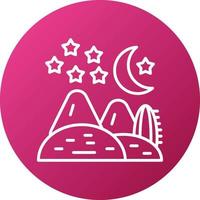 Desert Night Icon Style vector