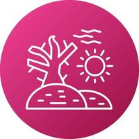 Desert Weather Icon Style vector