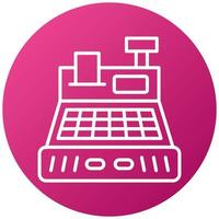 Cash Register Icon Style vector