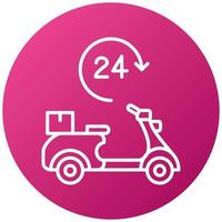 24 Hours Delivery Icon Style vector