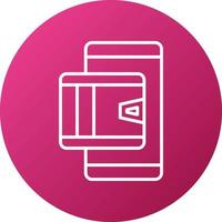Mobile Wallet Icon Style vector