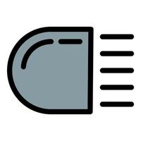 Car headlight icon outline vector. Auto part vector