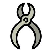 Metal pliers icon outline vector. Metal tool vector