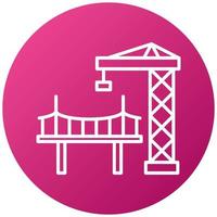 Bridge Construction Icon Style vector