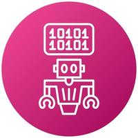 estilo de icono de código binario vector