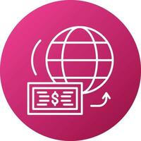 Send Money Overseas Icon Style vector