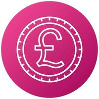 British Pound Icon Style vector