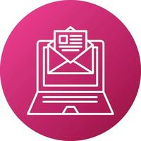 E Newsletter Icon Style vector