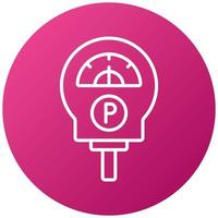 Parking Meter Icon Style vector