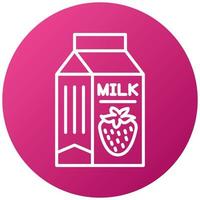 Strawberry Milk Icon Style vector