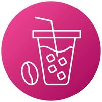 Iced Coffee Icon Style vector