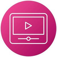 Video Player Icon Style vector