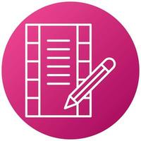 Screenwriting Icon Style vector