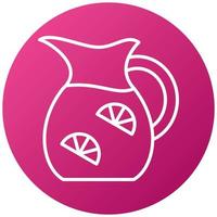 Lemonade Jug Icon Style vector