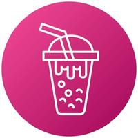 Bubble Tea Icon Style vector