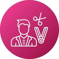 Hair Stylist Male Icon Style vector