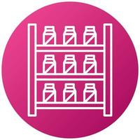 Well Stocked Shelves Icon Style vector