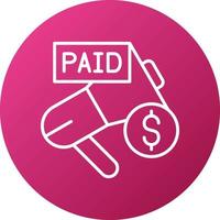 Paid Promotion Icon Style vector