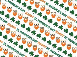 A white background with a green and orange pattern that says happy st. patrick's day. vector