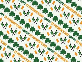 A pattern with green and orange letters that say st patricks day. vector