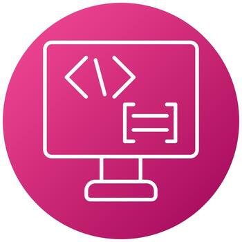 estilo de icono de lenguaje de codificación vector