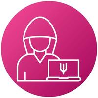 estilo de icono de hacker vector