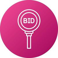 Bidding Paddle Icon Style vector