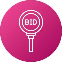 Bidding Paddle Icon Style vector