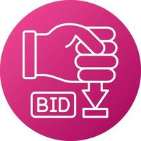 Minimum Bid Icon Style vector