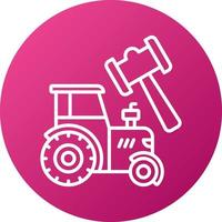 Machinery Auction Icon Style vector