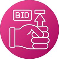 Maximum Bid Icon Style vector