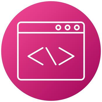 estilo de icono de codificación web vector