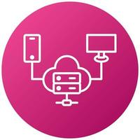Cloud Computing Icon Style vector