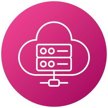 Cloud Database Icon Style vector