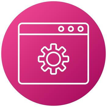 estilo de icono de configuración del navegador vector