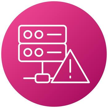 Database Alert Icon Style vector
