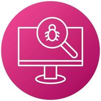 Bug Search Icon Style vector