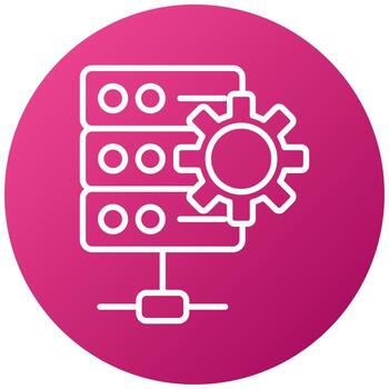 Database Settings Icon Style vector